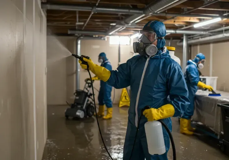 Basement Sanitization and Antimicrobial Treatment process in Biscoe, NC